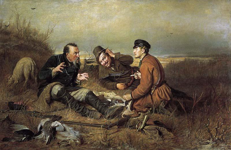 Vasily Perov The Hunters at Rest china oil painting image